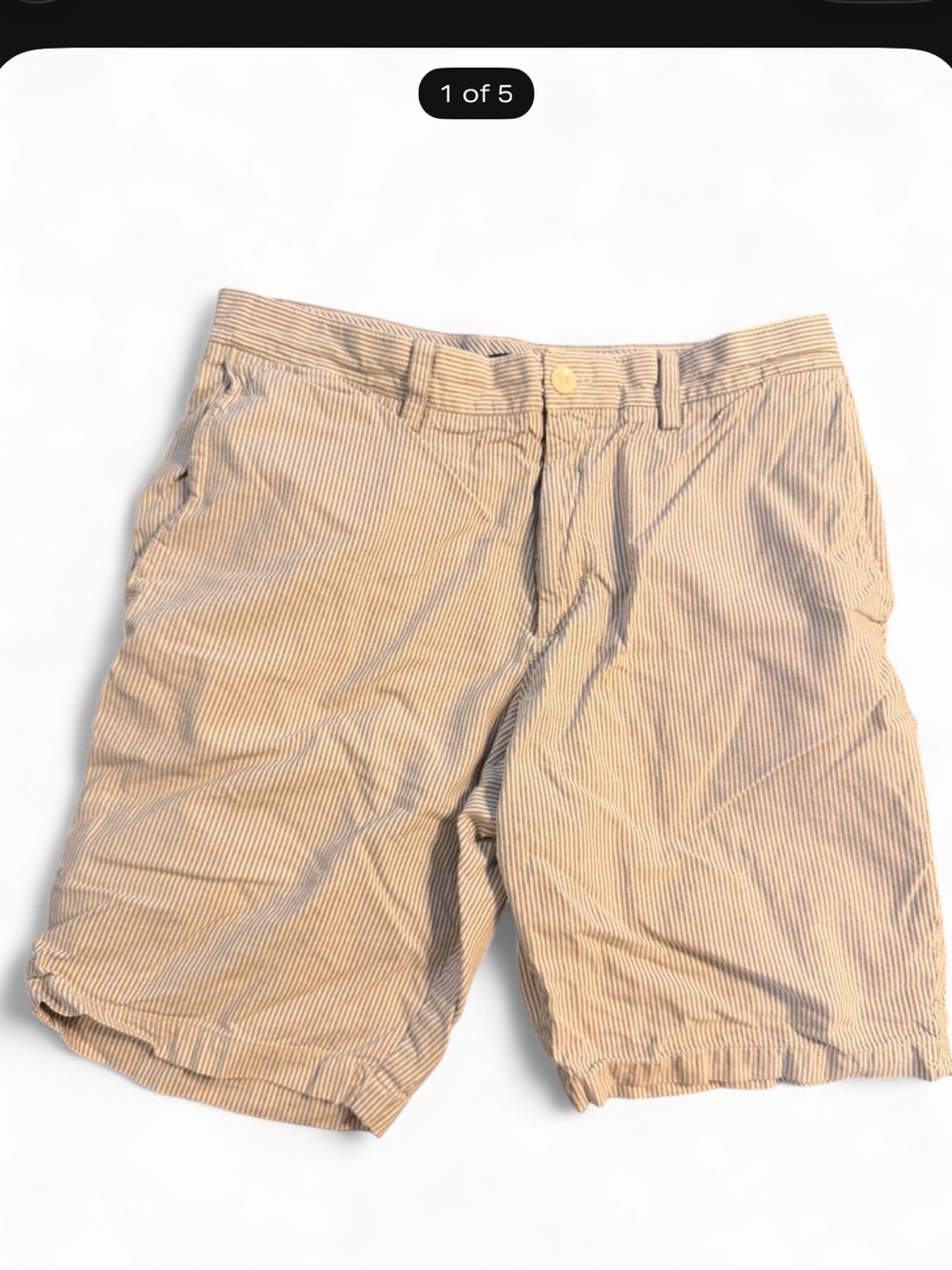 men’s Banana Republic white and blue striped chino shorts 33 #preppy #summer